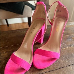 Dream Pairs Fuchsia Block Heel Sandals 9